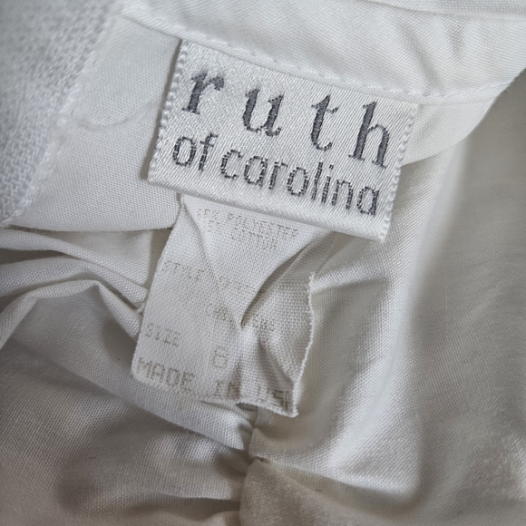Vintage Ruth of Carolina White Dress Heirloom Cotton Blend - Picture 8 of 8